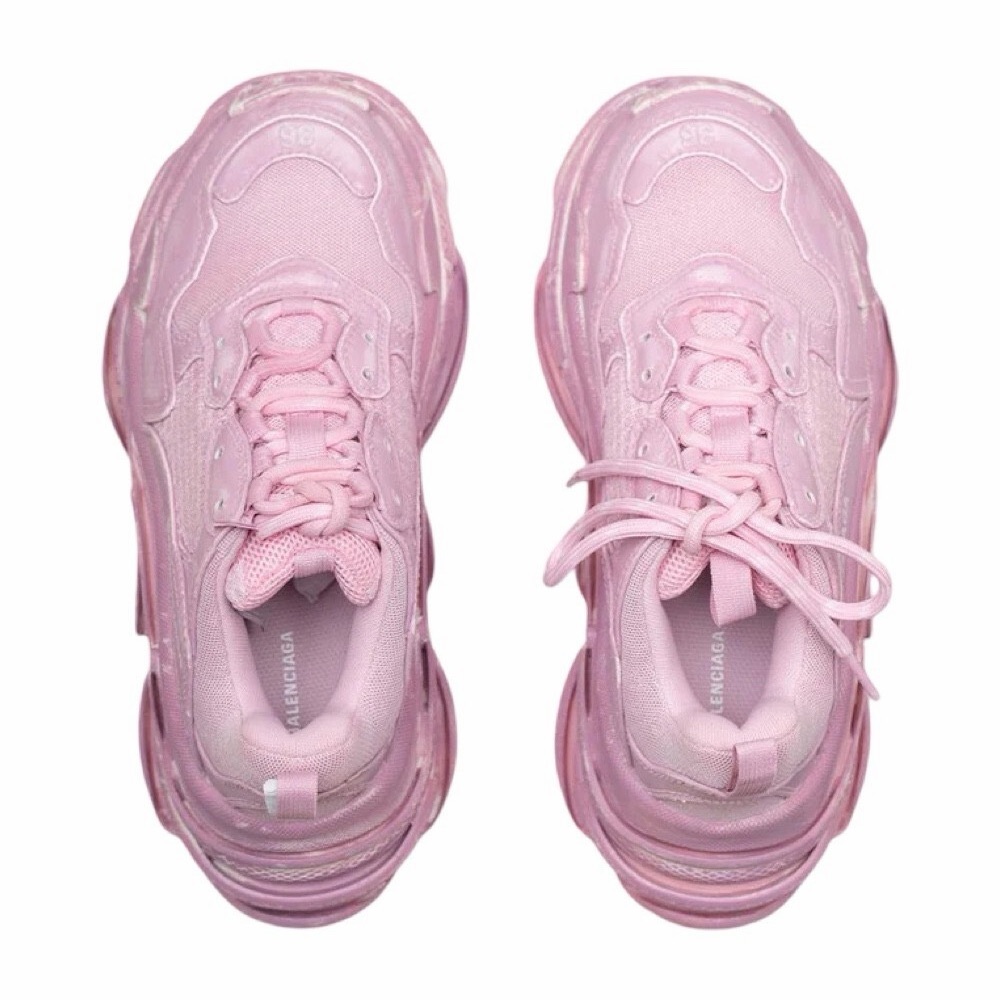 Balenciaga Women's Pink Triple S Sneakers